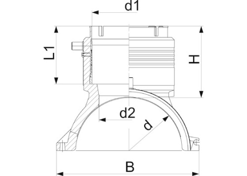 Седелочный отвод «Сатурн» Georg Fischer d110x110 с ответной частью электросварной