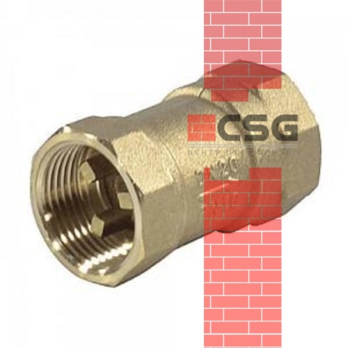 Клапан обратный латунь осевой КОП Ду 25 Ру16 ВР G1" диск пластик Пензапромарматура 00131000, DN 25, 1 дюйм