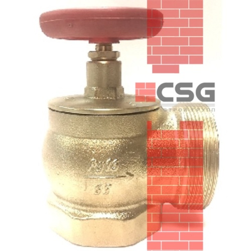 Клапан пожарн лат угл 90 гр КПЛМ 65-1 Ду 65 1,6 МПа муфта-цапка Апогей 110013, DN 65