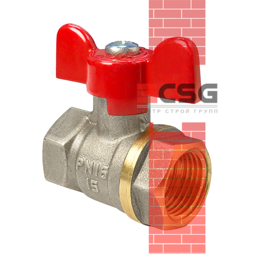 Кран шаровой латунь Стандарт 220 Ду40 Ру16 ВР полнопроходной рычаг ГАЛЛОП 103192 арт.1213322CDEK