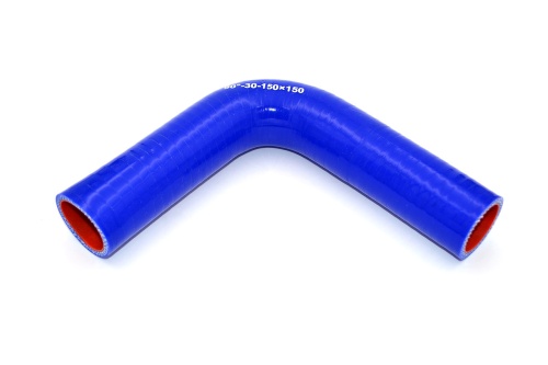 Патрубок силиконовый угловой Ф 30 мм L=150х150 мм, 90°