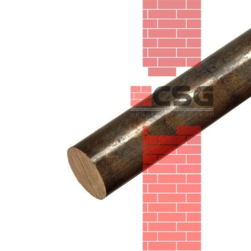 Круг бронзовый 45 прес, длина 3 м, марка БрАЖ9-4